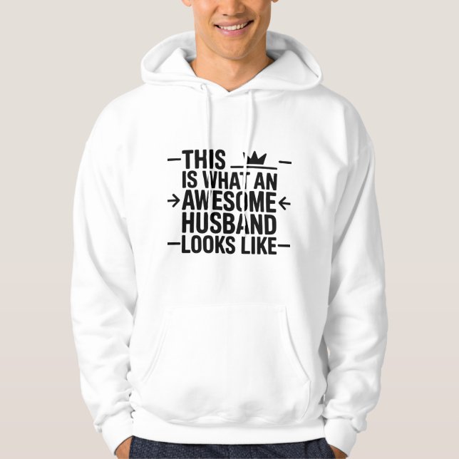 Awesome Husband Graphic Typography Hoodie (Front)