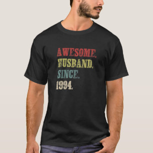 Awesome Husband Since 1994  28 Wedding Aniversary T-Shirt