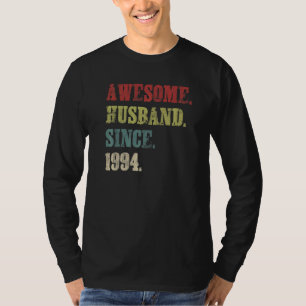 Awesome Husband Since 1994  28 Wedding Aniversary T-Shirt