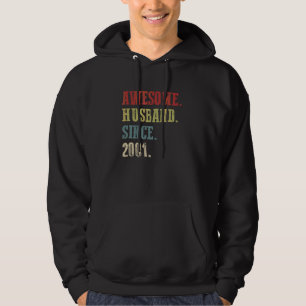 Awesome Husband Since 2001  21 Wedding Aniversary  Hoodie