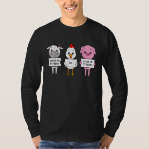 Awesome I Don't Eat My Friends Vegan Vegetarian Ve T-Shirt