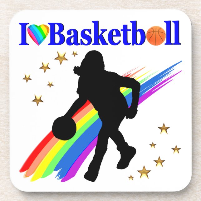AWESOME I LOVE BASKETBALL DESIGN COASTER (Front)