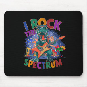Awesome I Rock The Spectrum Autism Dad Peace Love  Mouse Pad