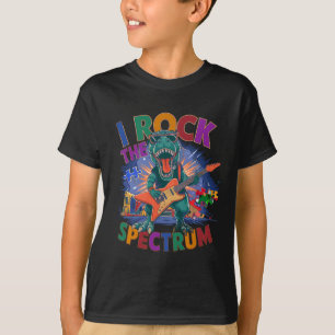 Awesome I Rock The Spectrum Autism Dad Peace Love T-Shirt
