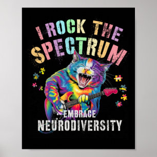 Awesome I Rock The Spectrum Autism Mother Motivate Poster