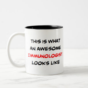awesome immunologist Two-Tone coffee mug
