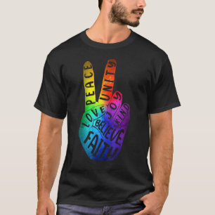 Awesome International Day Of Peace Hand Sign Tie d T-Shirt