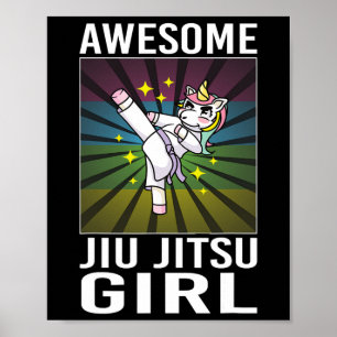 Awesome Jiu Jitsu Girl For Jiu Jitsu Toddler And G Poster