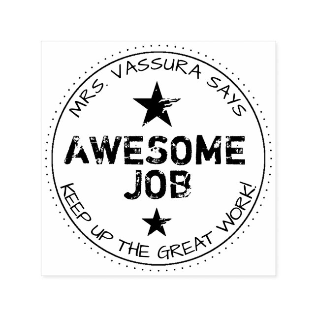 Awesome Job | Personalised Teachers Self-inking Stamp (Design)
