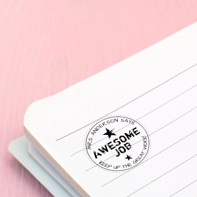 Awesome Job | Personalised Teachers Self-inking Stamp (Creator Uploaded)