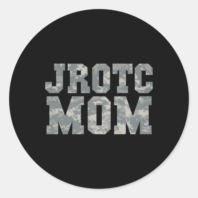 Awesome Jrotc Mum For Proud Junior Rotc Mothers Classic Round Sticker (Front)