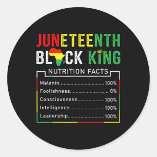 Awesome Juneteenth Black King Melanin Fathers Day  Classic Round Sticker