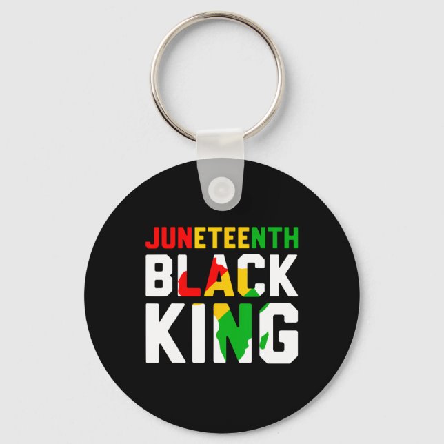 Awesome Juneteenth Black King Melanin Fathers Day  Key Ring (Front)