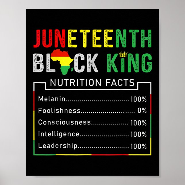 Awesome Juneteenth Black King Melanin Fathers Day  Poster (Front)