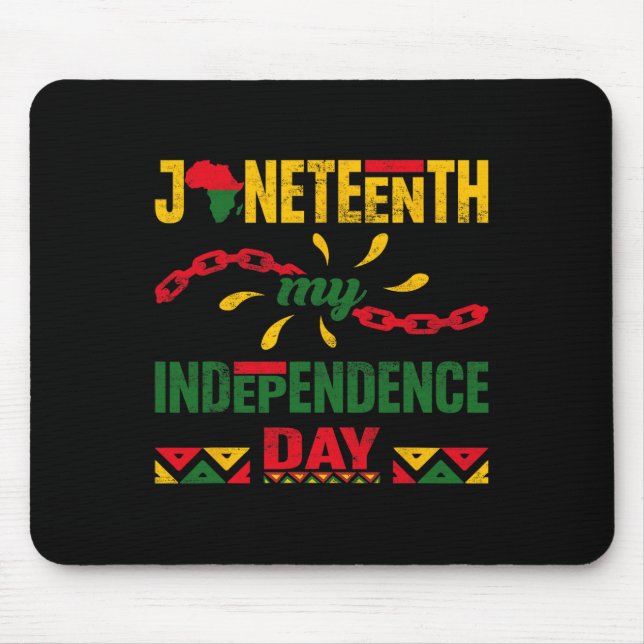 Awesome Juneteenth Independence Black Pride Africa Mouse Pad (Front)