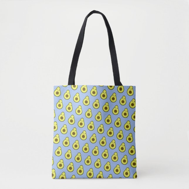Awesome Kawaii Avocado Pattern Tote Bag (Front)