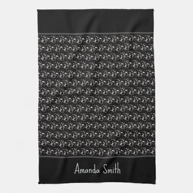 Awesome Kenyan, African Art Pattern, Tea Towel (Vertical)