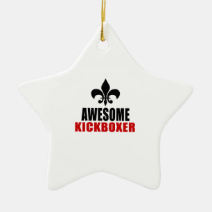 AWESOME KICKBOXER CERAMIC TREE DECORATION
