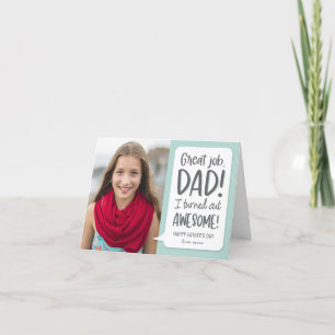 Awesome Kid Editable Colour Father's Day Card