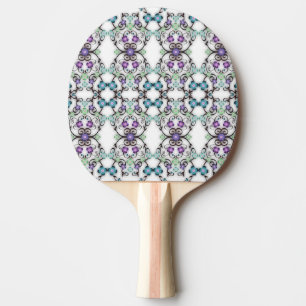 Awesome Lacy Look of Blue Violet Flowers  Ping Pong Paddle