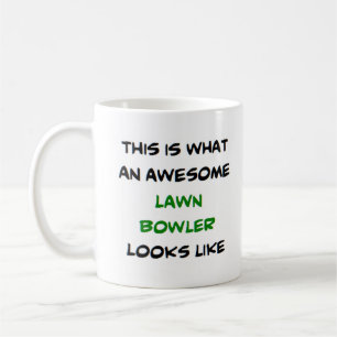 awesome lawn bowler coffee mug