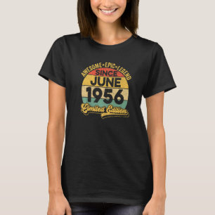 Awesome Legend Since June 1956 66th Birthday 66 Ye T-Shirt