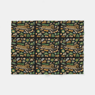 Awesome Leopard Abstract Fleece Blanket