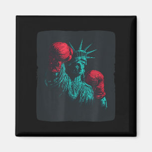 Awesome Liberty With Boxing Gloves Costume  Magnet