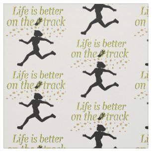 AWESOME LIFE IS BETTER ON THE TRACK DESIGN FABRIC
