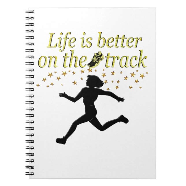 AWESOME LIFE IS BETTER ON THE TRACK DESIGN SPIRAL NOTEBOOK (Front)