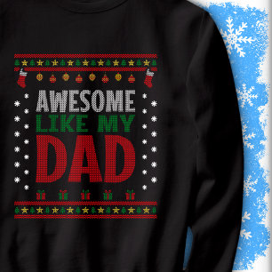 Awesome Like My Dad Christmas Knit Sweater Look