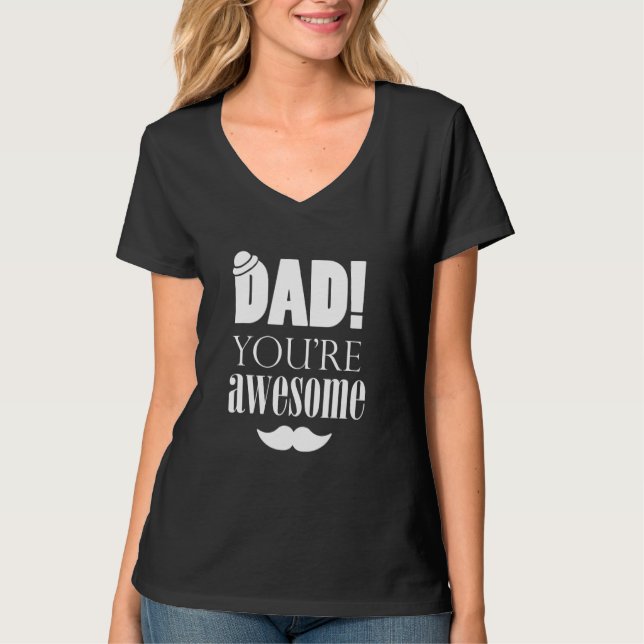 Awesome Like My Daughter Funny Father's Day T-Shirt (Front)