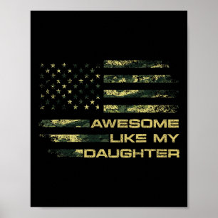 Awesome Like My Daughter Funny Mothers Fathers Day Poster