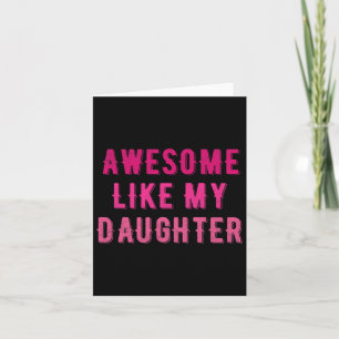 Awesome Like My Daughter Funny Vintage Mum Mothers Card
