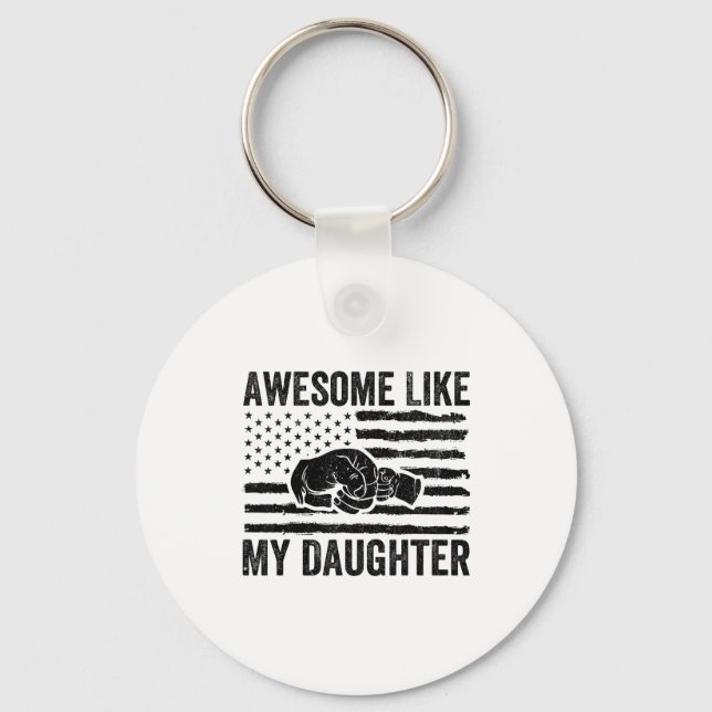 Awesome Like My Daughter Men Funny Fathers Day Dad Key Ring (Front)
