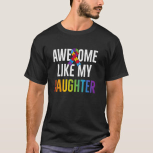 Awesome Like My Daughter Puzzle Ribbon T-Shirt