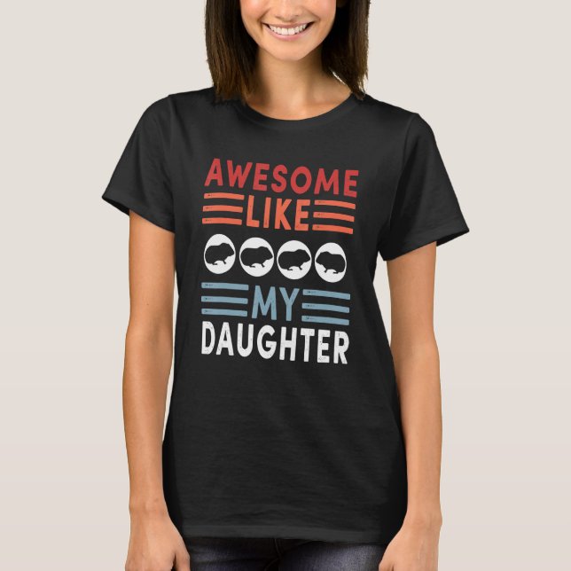 Awesome Like My Daughter Retro Men Dad Funny Fathe T-Shirt (Front)