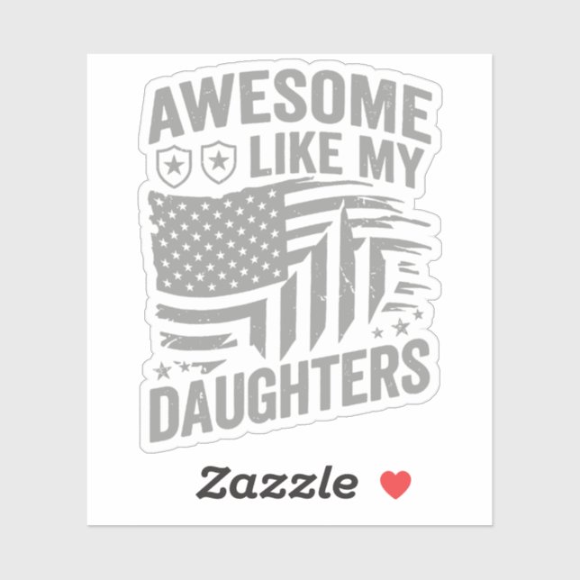 Awesome Like My Daughters Patriotic Vector Design (Sheet)