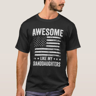 Awesome Like My Granddaughers Men Funny Fathers Da T-Shirt