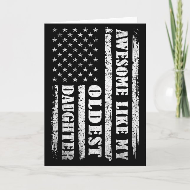 Awesome Like My Oldest Daughter Men Funny For Dad  Card (Front)