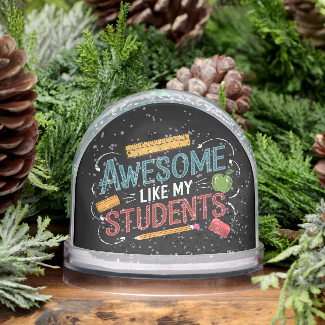 Awesome Like My Students Coolest Teacher Ever Snowglobe (Winter)
