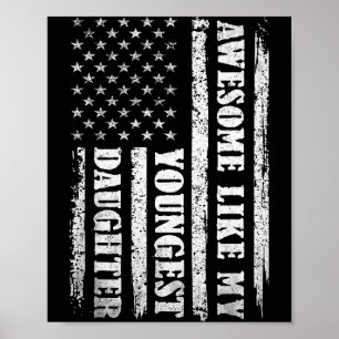 Awesome Like My Youngest Daughter Men Funny For Da Poster