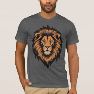 Awesome Lion Head Tattoo Style T-Shirt