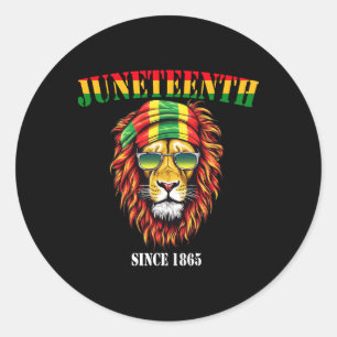 Awesome Lion Juneteenth Cool Black History June 19 Classic Round Sticker