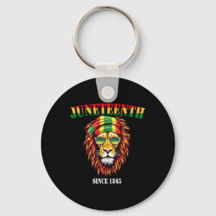 Awesome Lion Juneteenth Cool Black History June 19 Key Ring