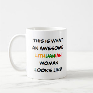 awesome lithuanian woman coffee mug