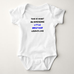awesome little brother baby bodysuit