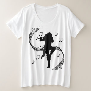 Awesome Lone Flute Player Music  Plus Size T-Shirt