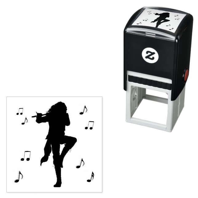Awesome Lone Flute Player Music  Self-inking Stamp (In Situ)