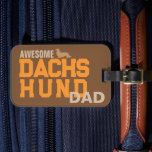 Awesome Long Hair Dachshund Dad Luggage Tag<br><div class="desc">Travel in doxie style with this Awesome Dachshund Dad Luggage Tag for long hair wiener dog dads! 🐾 A perfect gift for Father’s Day, birthdays, Christmas, Valentine's Day, or any special occasion, this durable bag tag celebrates proud sausage dog dads everywhere. With its bold long hair dachshund design, it makes...</div>